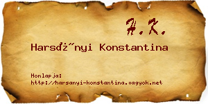 Harsányi Konstantina névjegykártya